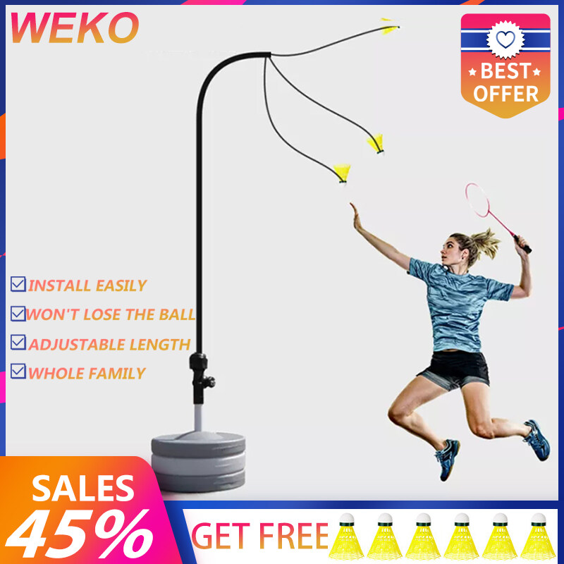 WEKO Badminton Training Device Badminton Trainer Equipment Exerciser Self Study Equipment Rebound Device