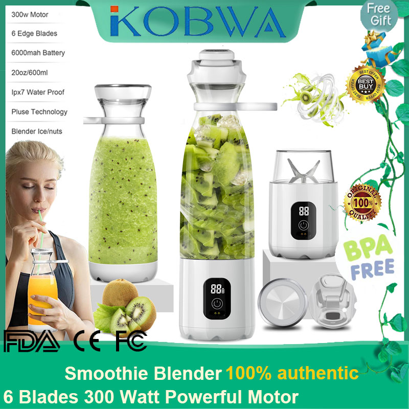 Smoothie Blender 1 Year Warranty 6 Blades Juice Extractor 300 Powerful  Watts with BPA Free Bottle Free Gift
