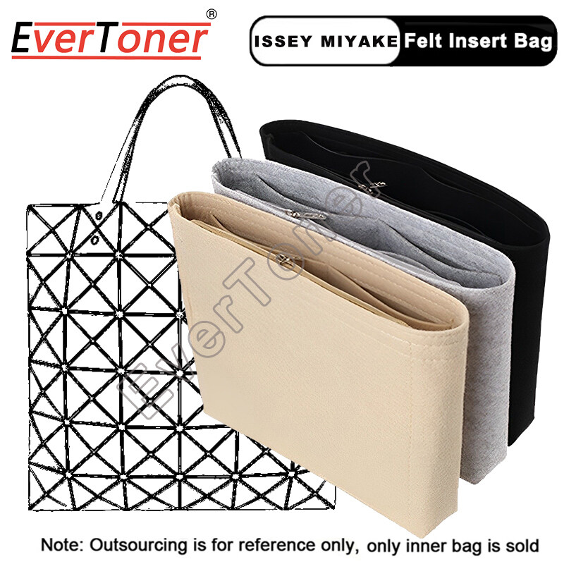 EverToner Felt Insert Bag Fits for Issey Miyake Six Ten Grid Organizer Makeup Handbag Organizer Travel Inner Purse Portable Cosmetic Bags