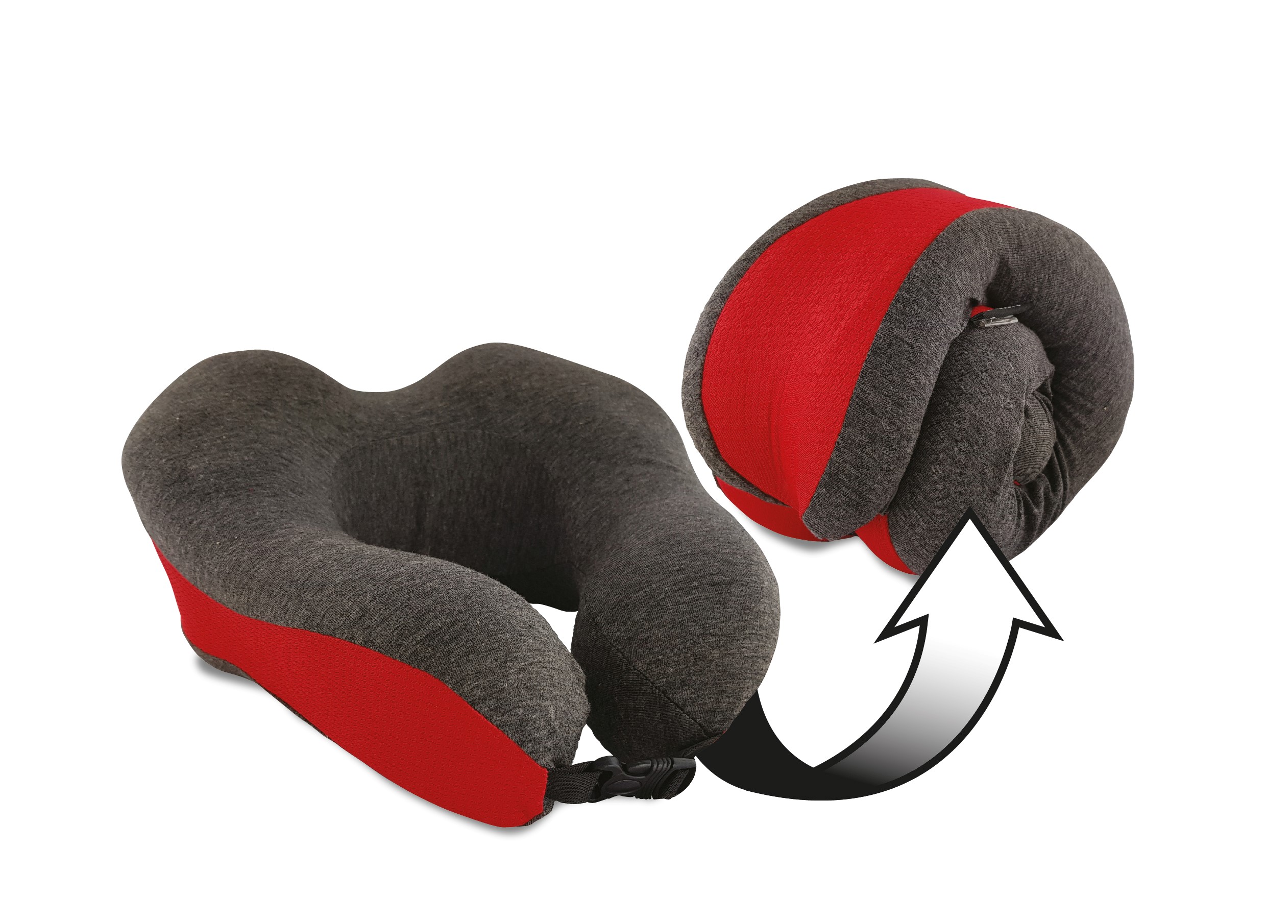 [DRMONLINE] TRAVEL JOY SUSHI ROLL NECK SUPPORT PILLOW - RED VELVET