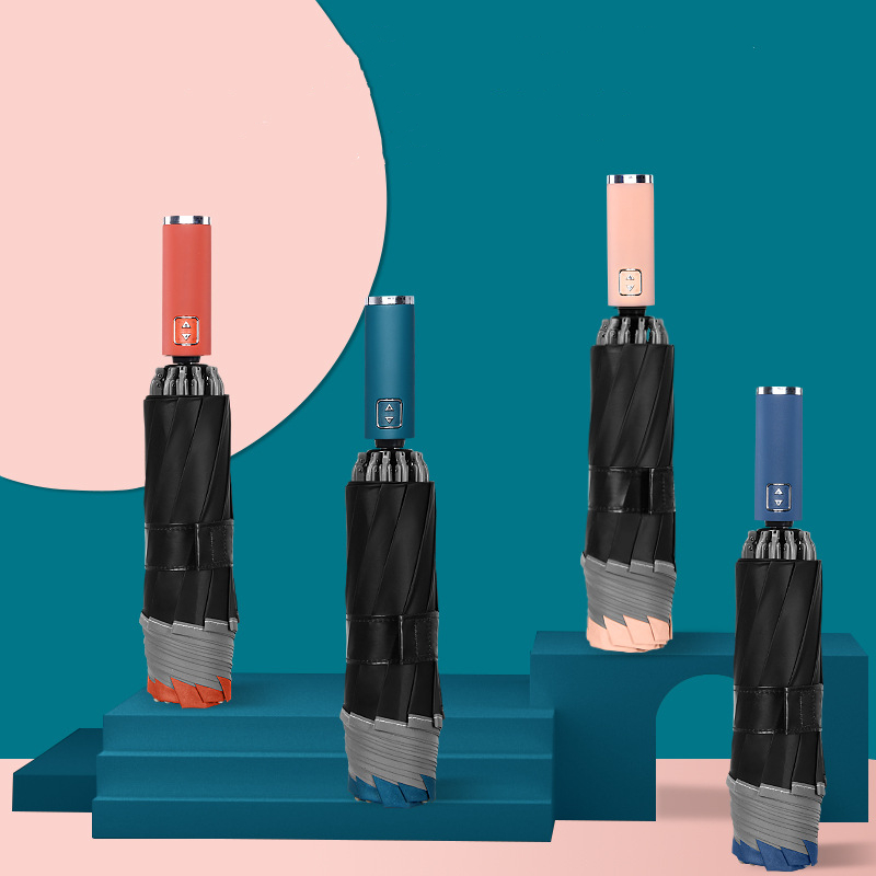 Free shipping!Inverted Fold Umbrella | Automatic | UV UPF 50+ | Reinforced aluminum alloy ribs | Comfort Grip | Fast Drying | Large (Big) | Designed in Singapore for Men and Women | Reverse unbrella |