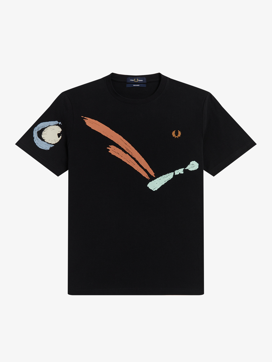 Fred Perry M3839 Abstract Bouncing Ball T-Shirt (Black)
